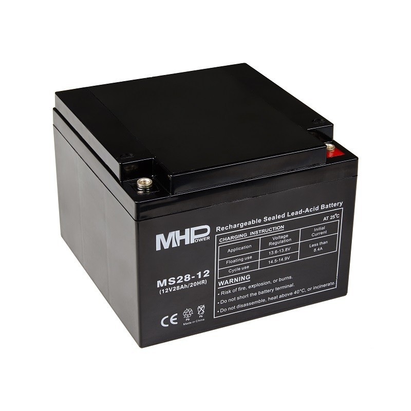 MHPower MS28-12 olověný akumulátor AGM 12V/28Ah