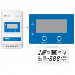 MPPT solární regulátor EPsolar 100VDC/ 10A série XTRA - 12/24V